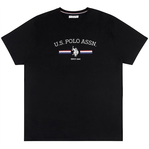 U.S. Polo Assn. Stripe Rider T-Shirt Schwarz